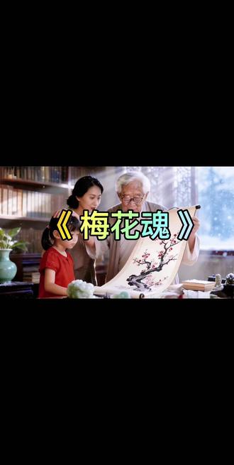五年级下册《梅花魂》情景化朗读#图文并茂#Ai赋能