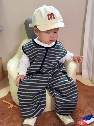 #萌宝潮童穿搭 #幼崽穿搭 #萌娃穿搭 #春秋三件套 #时髦洋气套装儿童 韩系潮牌三件套 新款秋季男女童宽松上衣