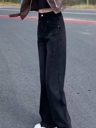 2025春秋新款!女生必备高街美式阔腿牛仔裤 #宽松直筒裤 #春秋牛仔裤 #阔腿牛仔裤 #女士直筒裤 #2025春秋款