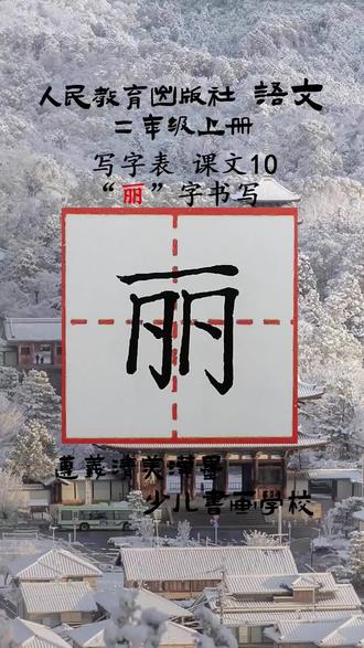 小学语文生字·“丽“字书写练习#小学语文生字 #一年级生字 #二年级生字 #少儿硬笔书法 #写字是一种乐趣 #一起学书法
