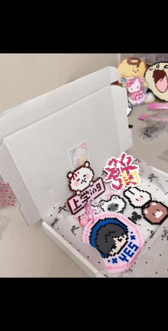 客宝定制成品打🍞谢谢大家喜欢,小蛋挞一定会尽力烫成完美的拼豆#拼豆#定制#代拼