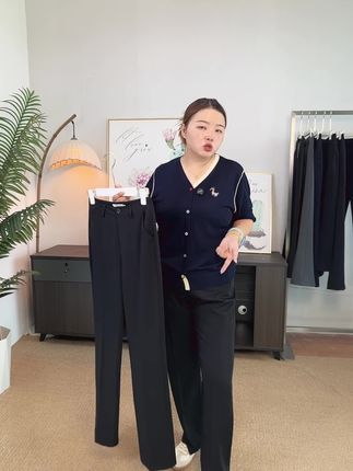 #显高显瘦 #窄版直筒西裤阔腿裤