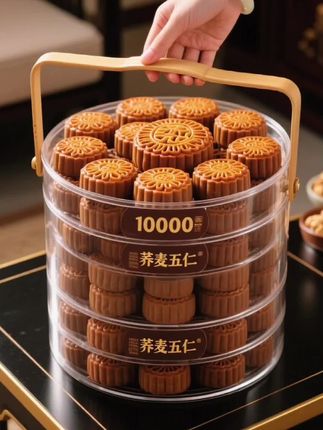 【0蔗糖】荞麦五仁月饼中秋节正宗好吃广式黑芝麻豆沙月饼礼盒送人#月饼 #荞麦五仁月饼 #美食 @DOU+小助手