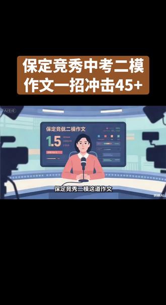 保定竞秀中考二模作文一招冲击45+