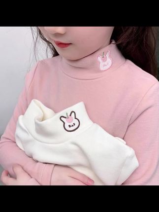 女童保暖打底衫2025冬装新款儿童德绒小宝宝洋气半高领加厚上衣潮#儿童打底衫 #德绒打底衫 #半高领打底衫 #女童穿搭 #高品质童装