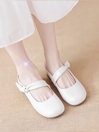 温柔风一字带蝴蝶结内增高凉拖鞋女包头半拖穆勒鞋懒人拖#时尚美鞋 #脚宽脚胖都可以