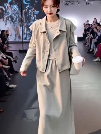 2025新款工装马甲半身裙三件套流行穿搭#时尚潮流穿搭 #工装风 #休闲减龄穿搭 #每日穿搭