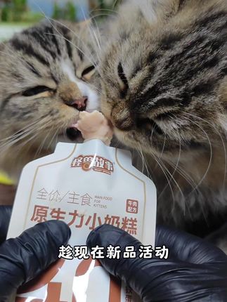 怪兽故事家的原生力小奶糕又新加了两种口味!趁活动安排吧! #养猫新手 #怪兽故事 #猫饭 #乳铁蛋白