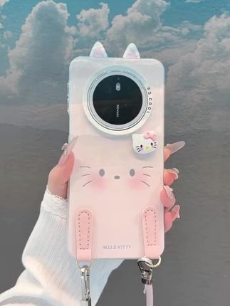一眼心动!谁能拒绝这个粉嘟嘟的kitty猫壳壳啦~也太好看了叭!#华为mate70 #手机壳 #这个手机壳真的长在我心巴上了