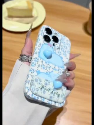 蓝翠花狗狗支架适用苹果16手机壳iphone15小米14vivooppo华为p70#防摔手机壳推荐#好物推荐#这也太好看了#创意手机壳推荐#潮牌手机壳推荐