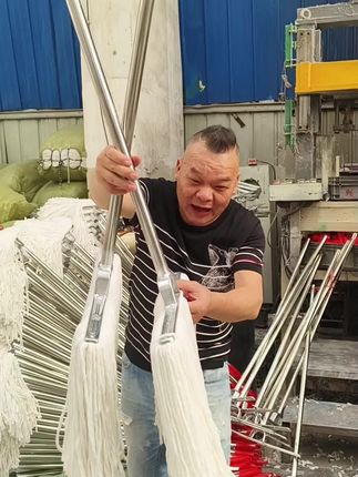 焊接一体杆加厚钢排拖!经久耐用!不掉毛不褪色!