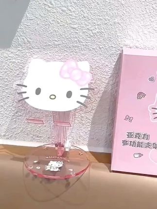 这个#hellokitty#手机支架也太可爱了吧把手机平板放上去都很牢固高度还可以调节#平板支架#桌面支架#支架
