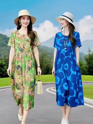 #夏季穿搭 #时尚连衣裙 #高端大气 #时尚碎花连衣裙