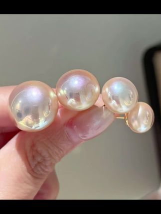 铜合金仿珍珠耳饰 扁圆强光百搭小众时尚简约高级轻奢耳钉女1142 #珠珠耳饰 #耳钉 #耳饰 #耳环 #耳饰分享