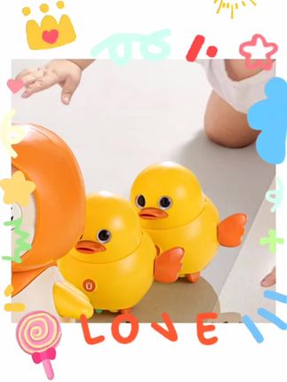 #强烈推荐 #早教益智玩具 #也太可爱了吧 皇儿婴儿玩具0-1岁3个月宝宝学爬摇摆鸭抬头练习训练#儿童必备 #小黄鸭c位出道
