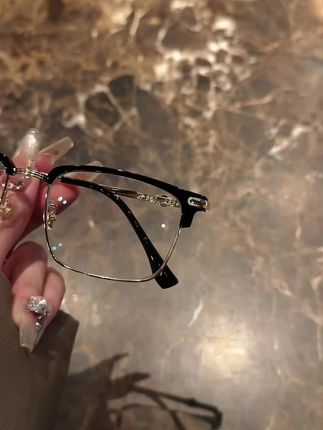 高颜值金属半框大框,男女都好戴的斯文气质半框#半框眼镜#理工男眼镜 #近视眼镜#半框眼镜推荐#男女同款