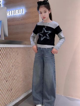 #韩系穿搭 #牛仔裤 #女童穿搭 #童装 #童裤