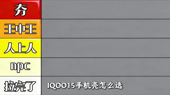 IQOO15手机壳怎么选?本期视频将从夯到拉,分享几款IQOO15手机壳#IQOO15手机壳