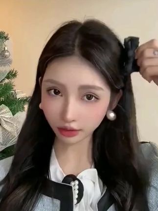 怎么戴都是少女感的蝴蝶结小抓夹 甜妹必入#蝴蝶结发夹#公主头#精灵耳 #碎发整理 #刘海夹
