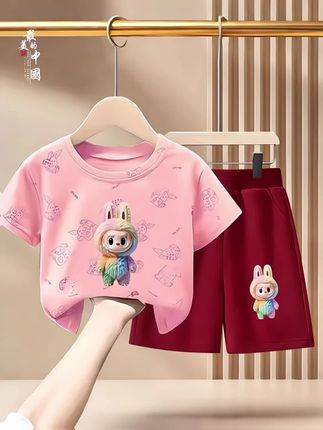 #我要上热门 拉布布儿童衣服2025新款女童夏套装薄款女宝短裤纯棉两件套洋气潮,家人们快来看看这套超可爱的拉布布童装,它是纯棉材质的,穿上特别舒服,就像给皮肤做了spa一样,而且它的设计灵感来源于孩子们喜欢的卡通动漫,满满的少女心,超级甜美可爱!夏天就要来了,给孩子准备这样一套轻薄透气的衣服吧,让孩子也能轻松度过炎炎夏日。#夏季穿搭 #好物推荐🔥 #创作灵感 #谁穿谁好看@巨量千川 @DOU+小助手 @DOU+好生意 @抖音创作小助手 @创作灵感小助手 @热门小助手 @抖音创作灵感 @抖音小助手