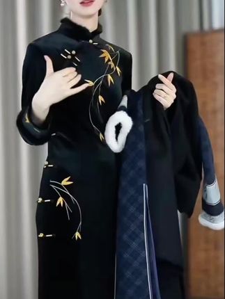 仙女们,冬季新款来喽,加绒加厚面料,超级柔软亲肤,有弹力有垂感,穿上华贵高级时尚洋气#遮肉显瘦 #高端大气#女人味