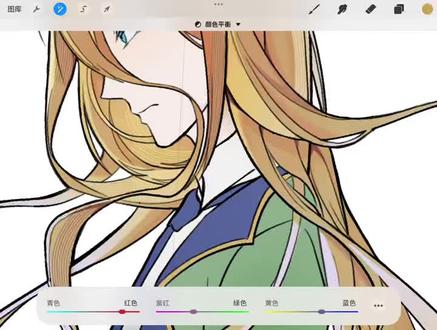 如何糊弄完头发上色😋#绘画过程 #同人 #绘画教程简单画法 #怪物大师#怪物大师沙迦