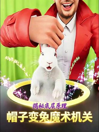 魔术揭秘!空帽子凭空变出兔子,原理原来这么简单 #科普
