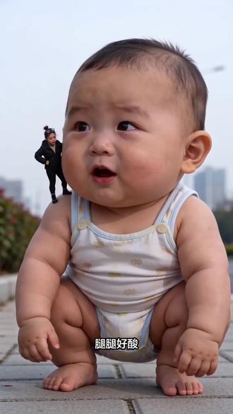 迷你妈妈和巨婴宝宝之出行记#Ai特效 #创意Ai #萌娃 #随变ai随变玩 #胖宝宝