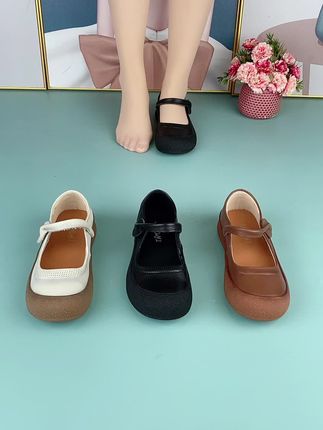 #浅口一字带小皮鞋 #平底妈妈鞋 #软底软面穿上超舒服