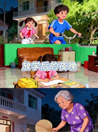 奶奶那时的夜晚没有心事,只有蝉鸣和月光,和怎么也玩不够的童年。#治愈系插画 #童年回忆 #原创视频 #农村生活 #奶奶
