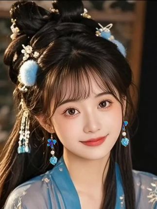 古风蓝色烧蓝耳饰,汉服百搭配饰,喜欢的小仙女快来看看呀~#古风饰品 #烧蓝
