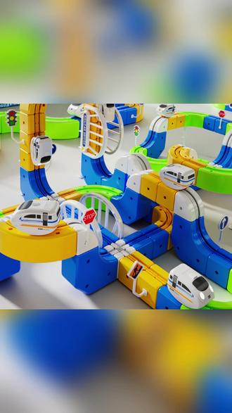 DiY 电动轨道车悬浮高铁轨道立体齿轮轨道反重力积木拼装玩具礼盒 #电动轨道车玩具 #悬浮高铁积木 #反重力轨道玩具 #DIY 拼装礼盒 #儿童益智玩具