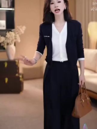 #女士假两件开衫#女士毛织开衫#女士长袖上衣