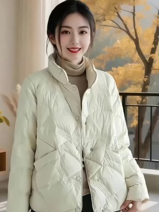 网红同款大码棉服#女春装新款宽松立领高档面包服保暖外套#女装穿搭 #减龄气质 #穿搭分享 #外套穿搭 #减龄显瘦穿搭