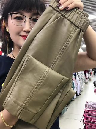 #皮裤#小脚裤#面料柔软舒适