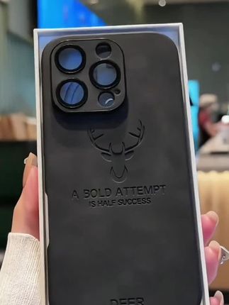适用苹果16Promax商务鹿头布纹手机壳创意15防摔保护套14防指纹#潮牌手机壳 #防摔手机壳 #轻奢#商务风#数码科技