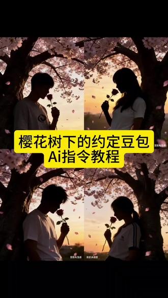 樱花树下的约定豆包ai指令教程来啦!#豆包ai#豆包P图已经nextlevel了#樱花树下的约定#豆包#约定