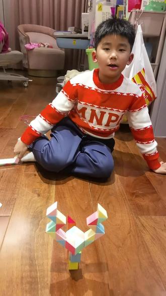 挑战365天百变魔尺打卡之第249天:2个24段百变魔尺拼 小鹿👍👍👍