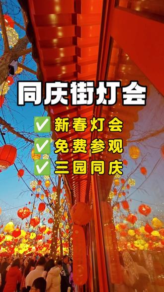 北京年味很浓的灯会,免费免预约,地铁直达交通便利 #同庆街 #颐和园 #北京灯会 #同庆街灯会 #北京赏花灯