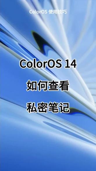 ColorOS 14如何查看私密笔记#玩机技巧 #手机使用技巧 #ColorOS14 #关注我每天坚持分享知识 #一加