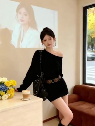 #新品穿搭 #高级感穿搭 #这也太好看了 #针织连衣裙