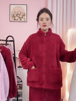 秋冬加绒加厚暖暖套装,可居家可外穿,面料亲肤柔软透气,姐妹们快来冲!#源头实力厂家 #家居服分享