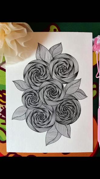 永不凋零的浪漫♥️#跟着抖音学画画 #禅绕画的入门教程 #自学画画打卡 #零基础学画画#解压时刻