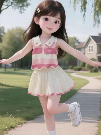 超级凉快舒服的甜美套装我女儿穿上气质又显白它可喜欢了#夏季穿搭 #女童套装 #清凉一夏#生女儿就是用来打扮的@抖加🔥上热门🔥dou+🔥热点宝 @抖音创作灵感 @DOU+上热门