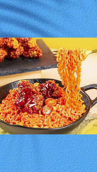 【店铺热款】良品壹面韩式甜辣炸鸡火鸡面速食方便面泡面拌面美食 #甜辣炸鸡火鸡面 #速食方便面 #良品壹面拌面 #韩式风味美食 #懒人晚餐