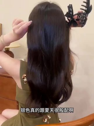 新款闪闪蝴蝶结鲨鱼夹高级感发卡后脑勺盘发夹发饰发卡抓夹发饰