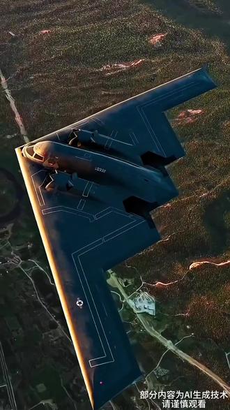 B2轰炸机 这款造价堪比黄金的B2隐身轰炸机被称为“空中幽灵”,在当年简直是“外形科技”的产物#b2轰炸机 #军事科普