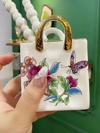 #花篮 复古宫廷风花卉小提包收纳小花篮#家居好物 #美观实用 #高端大气 #超美