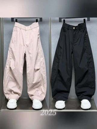 2025夏季薄款美式休闲弯刀裤网眼透气青年时尚潮牌宽松纯色直筒裤#谁穿谁好看#穿出高级感 #品质女装#瑜伽服#女装