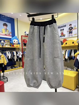 【加绒/单裤】儿童裤子春秋男童运动裤2025新款时尚中大童休闲裤#休闲裤 #童装上新 #裤子穿搭 #男童穿搭